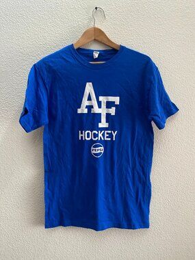 Air Force Falcons Hockey Promo T-Shirt Men's Medium Blue Color M & O Gold